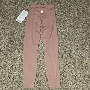 Lululemon Align No Line Twist Tight 25". Sz 2 High Rise! Red Clay